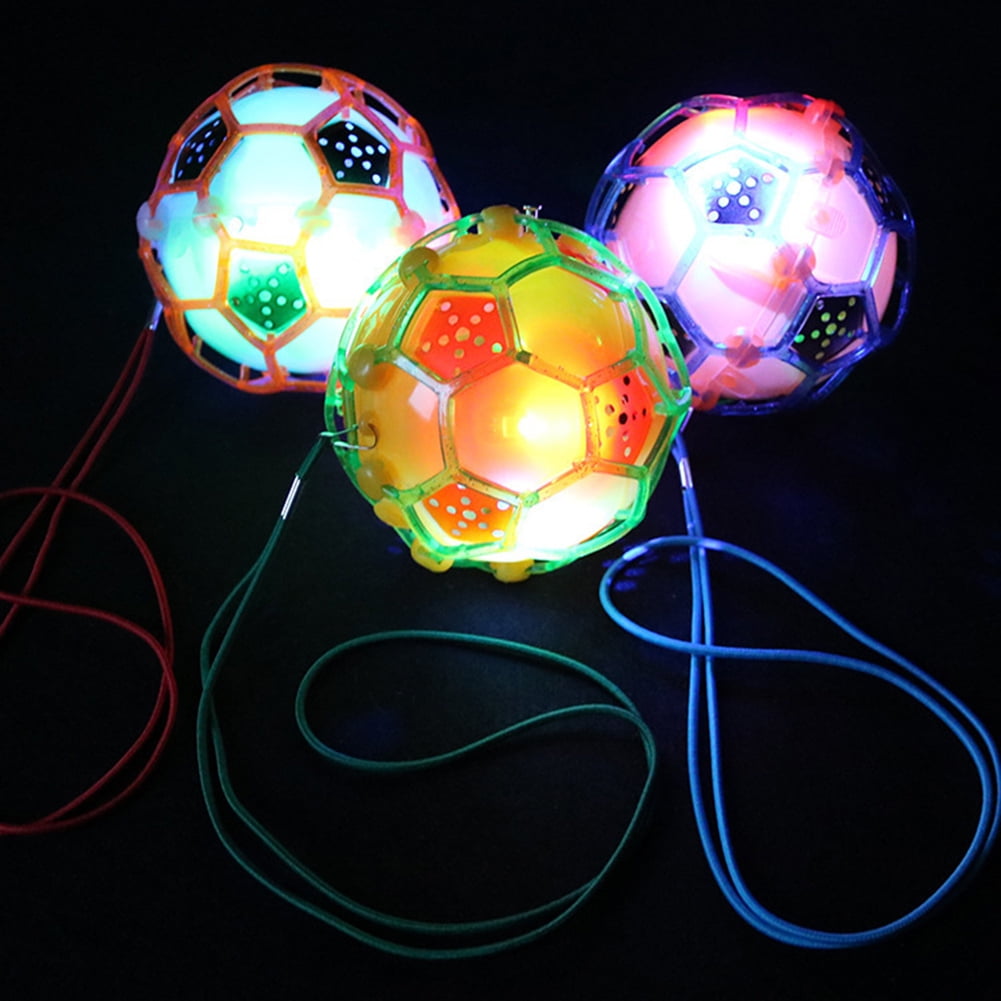 LED Light Flashing Music Ball Jumping Bouncing Football Baby Toy for Child Kids 