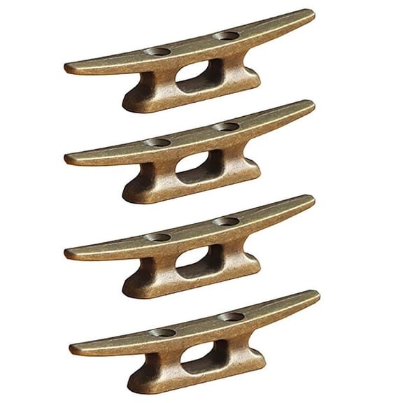 Hxoliqit Bronze 4 Inch Metal Dock Cleat with 4 Count,4 Inch Bronze Boat Cleat ,Dock Cleats ,Paper Clips Hexagon