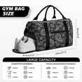 thumbnail image 5 of Boho Womens Gym Tote Duffle Bag with Wet Pocket & Shoe Compartment, Floral Checkered Travel Duffel Bag Overnight Weekender Hospital Tote Girls Workout Carry on Bag with Luggage Sleeve, 5 of 6