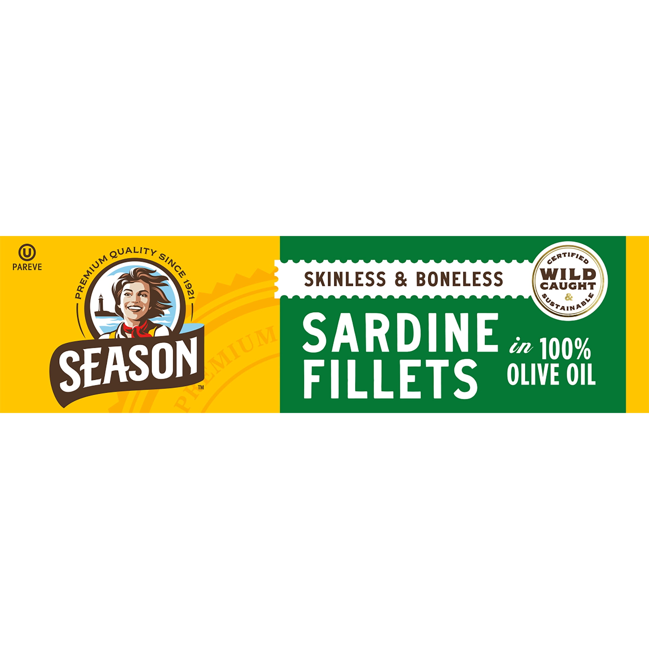 Season Sardines in Olive Oil, Salt Added, 4.375 oz