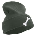thumbnail image 5 of Food Bone Icon Embroidered Big Size Acrylic Long Beanies - Grey XL-3XL, 5 of 5