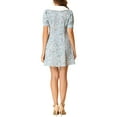 thumbnail image 3 of Allegra K Women's Fit and Flare Contrast Collar Short Sleeve Mini Shirt Dress, 3 of 6