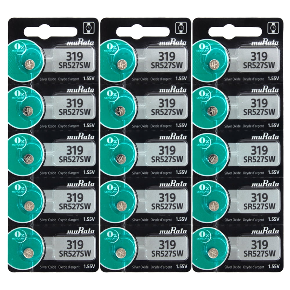 Murata 319 SR527SW D319 V319 GP319 SR527 Battery 0 MERCURY ( 15 PC