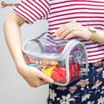 thumbnail image 6 of Spencer Clear Travel Toiletry Bags Waterproof Cosmetic Makeup Zipper Bag Transparent PVC Pouch Organizer Wash Bag, White, 6 of 7