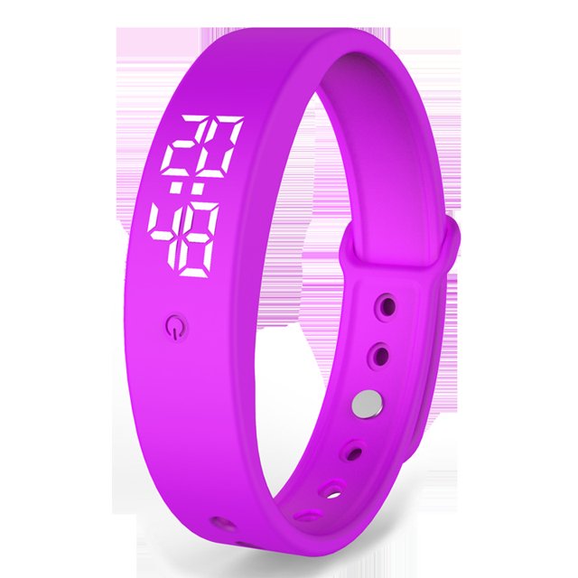 Pulsera inteligente Termómetro corporal automático Prueba de alarma de vibración Pulsera de fitness LED Temperatura con pantalla LCD oso de fresa Electrónica