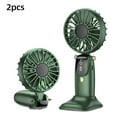 thumbnail image 3 of USB Rechargeable Mini Handheld Fan with 6 Speeds  Foldable Design  Phone Stand  Neck Hanging  Portable for Desk  Outdoor  Travel  Office, 3 of 6
