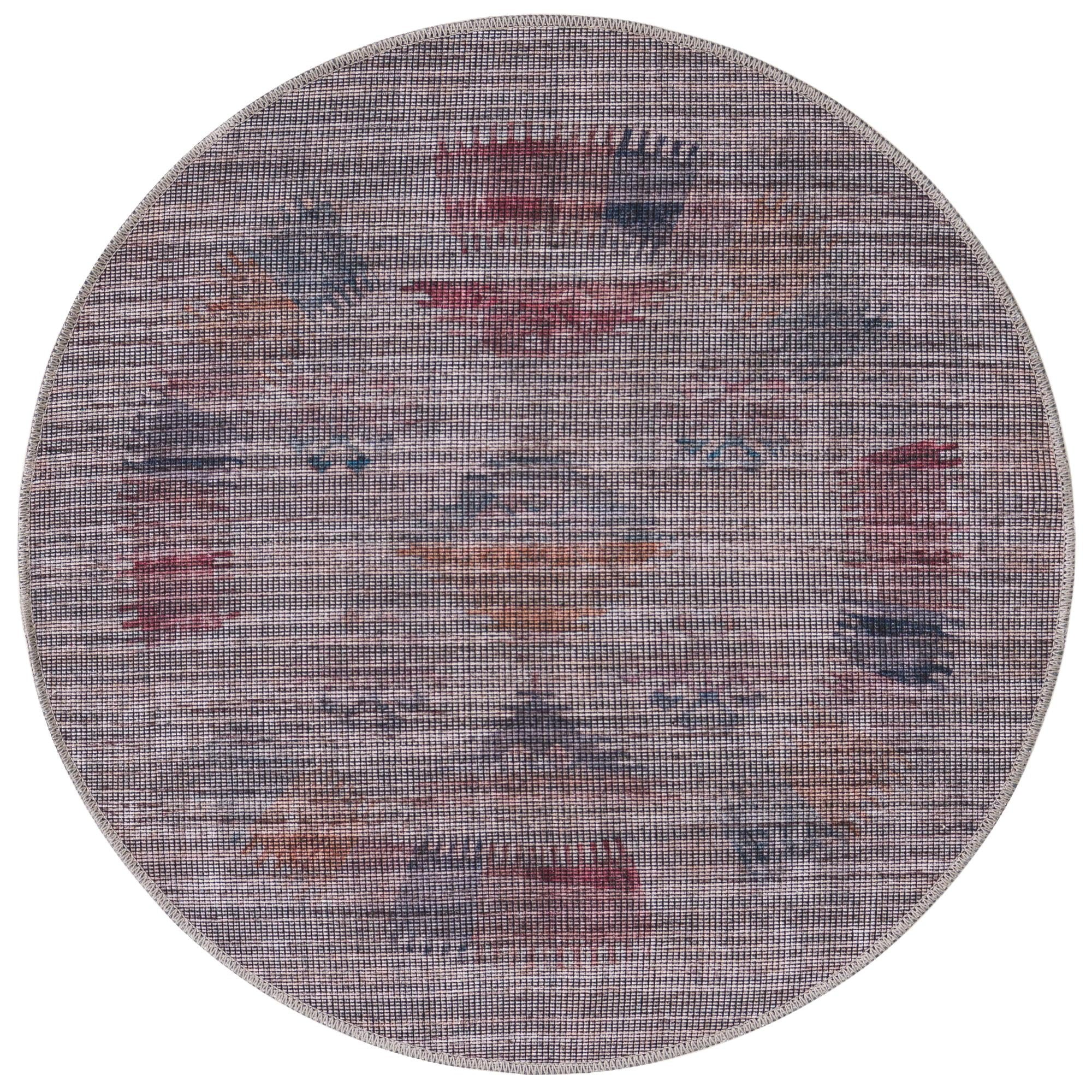 Sisu Collection Washable Rug 3 Ft Round Sandy Ivory