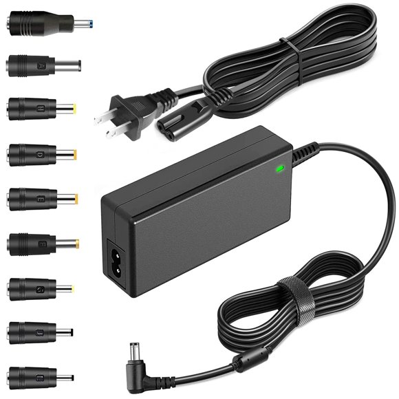 Gonine 19V 3.42A Laptop Charger Max 65W AC Power Adapter (Black) Replacement for Toshiba Acer HP Lenovo Gateway LG Samsung Monitors Chromebook