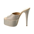 thumbnail image 2 of Paris Texas Holly Marina Suede Platform Sandal, 40, Beige, 2 of 5