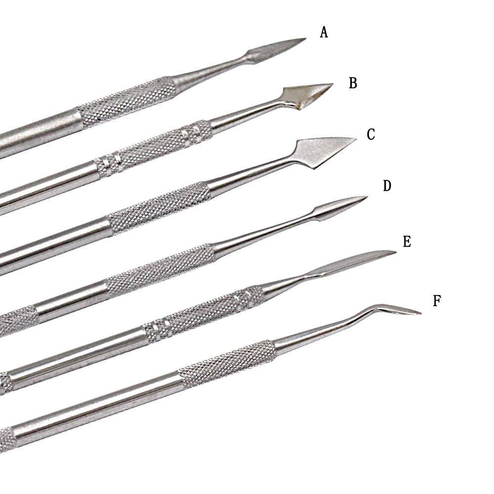 Stainless Steel Wax Carvers Set, Polymer Pottery Clay Spatula Carving Tool for Modeling, Sculpting and Shaping, Set of 12