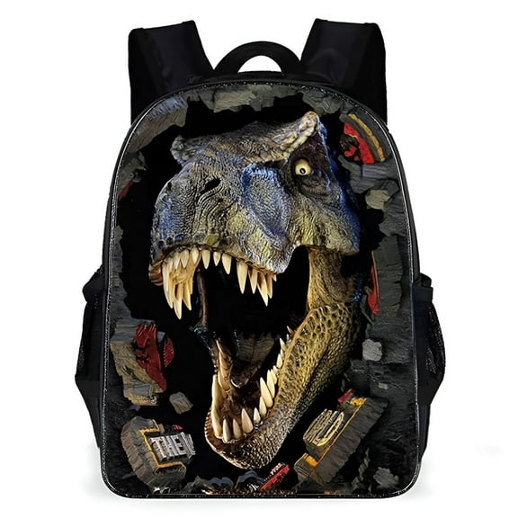 GJX 16" Cool Dinosaur Backpack School Bag Student Backpack 3D Backpack Travel Bag Computer Bag