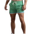 thumbnail image 4 of Mens Shorts Mens Casual Solid Color Casual Drawstring Pockets Elastic Sports Shorts, 4 of 7