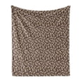 thumbnail image 1 of Floral Soft Flannel Fleece Throw Blanket, Vintage Style Demonstration of Fall Season Tones Flowers Illustration, Cozy Plush for Indoor and Outdoor Use, 60" x 80", Umber Green and Blue, by Ambesonne, 1 of 5
