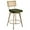 Olive Green Velvet, variant on 26” Natural Rattan Bar Stools, Swivel Solid Wood Counter Stool Set of 2, Upholstered Armless Bar Chairs with Wooden Legs for Kitchen Island, Olive Green Velvet
