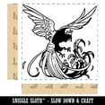 thumbnail image 2 of Magnificent Phoenix Fire Plume Feathers Square Rubber Stamp Stamping Scrapbooking Crafting - Small 1.25in, 2 of 7