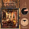 thumbnail image 3 of Kit DIY de rincón de libros con casa de muñecas en miniatura y luz LED 3DVASE, 3 of 6