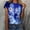 Blue, variant on Pitauce Women's T-Shirt Starry Sky Graphic Printed Tees Crewneck Short Sleeve Summer Tops Casual Loose Blouse Tunic Tops