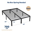 thumbnail image 2 of Marco de cama Simple Deluxe Queen Size con plataforma de 14 pulgadas, negro, 2 of 7