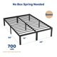 thumbnail image 2 of Marco de cama Simple Deluxe Queen Size con plataforma de 14 pulgadas, negro, 2 of 7
