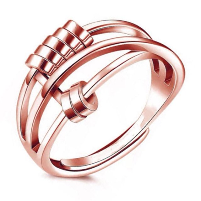 CAIROYAR Anillos antiansiedad para mujeres y hombres, juego de anillos antiansiedad unisex, oferta W6