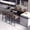 Brown, variant on Set of 2 Modern Faux Linen Counter Stools with Solid Wood Legs & Foot Ring, Ergonomic Bar Stools for Kitchen Island Home Bar,Green