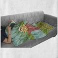 thumbnail image 6 of Grandpa Soft Flannel Fleece Blanket, Grandpa and Grandma Doing Cardio Cartoon Design River Elderly Retirement Activities, Cozy Plush for Indoor and Outdoor Use, 50" x 60", Multicolor, by Ambesonne, 6 of 6