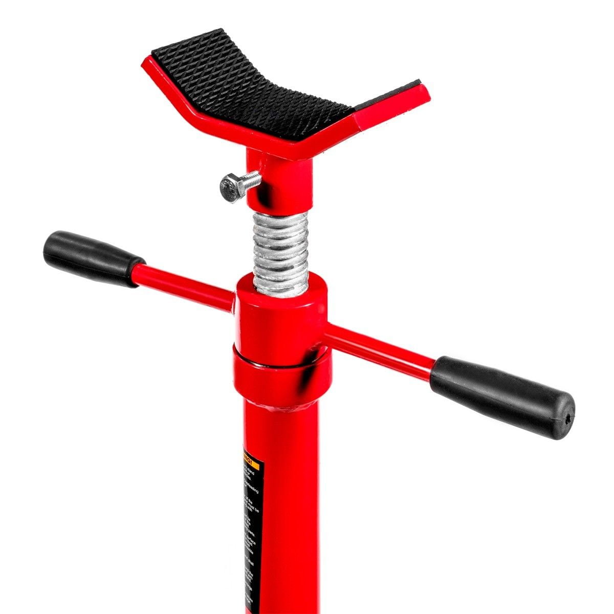 Stark USA Underhoist Support Stand, 1/2 Ton Capacity, 12 Inch Diameter Base, Contoured Saddle, Bearing Mounted Spin Handle, Supports Vehicle Components