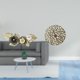 thumbnail image 2 of Escultura colgante de pared de metal con forma de disco decorativo de hierro, diseño de hojas modernas talladas, ideal para dormitorio, sala de estar, 2 of 8