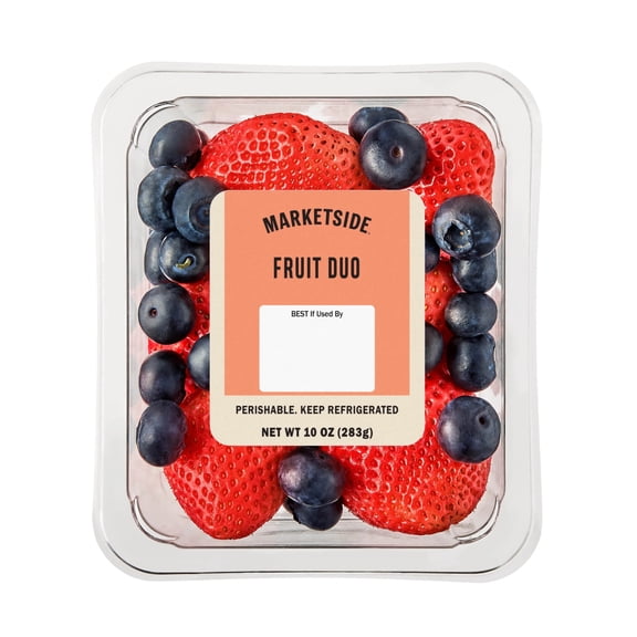 Marketside Fresh Cut Fruit Duo, 10 oz Tray, Strawberry and Blueberry