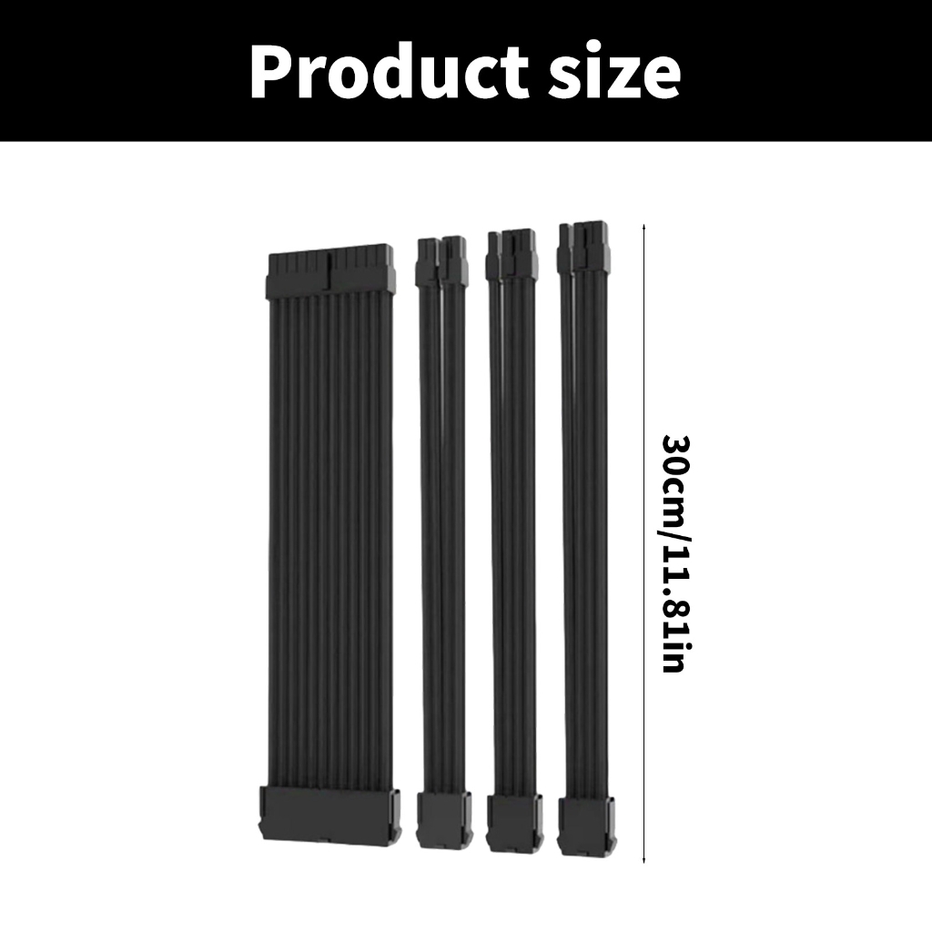 PatungKu ATX24Pin Power Extension Cable Set 1x24Pin/1x8Pin(4+4)CPU /2x8Pin(6P+2P) PCIE