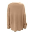 thumbnail image 5 of Pullover Sweaters for Women 2025 Long Sleeve Crewneck Oversized Casual Plain Sweater Tops Fall Winter Outfits, 5 of 6