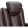 thumbnail image 5 of Seatcraft Omega Loveseat Leather Gel, Powered Headrest, Power Recline, Brown, 5 of 7