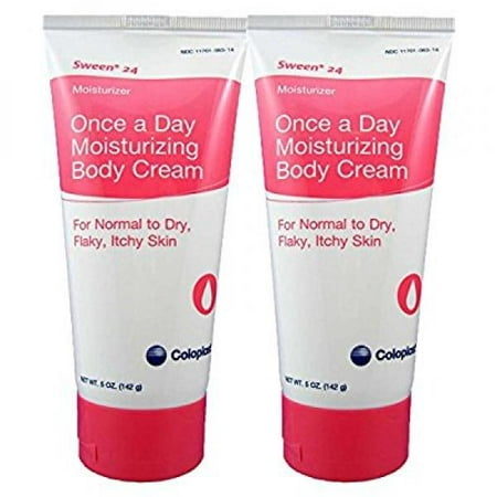 Coloplast Sween 24 Once A Day Moisturizing Body Cream For Normal, Dry, Flaky And Itchy Skin (2) 5Oz