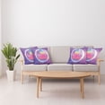 thumbnail image 4 of Ambesonne Indie Throw Pillow Cover 4 Pack, Human Galaxy, 20", Lavender Pink Blue, 4 of 6