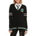 thumbnail image 1 of Harry Potter Hogwarts Slytherin Crest Womens Sweater Cardigan, 1 of 1