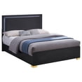 thumbnail image 3 of Marceline Wood Queen LED Panel Bed Black, 3 of 9