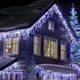thumbnail image 2 of Cadena de luces Led de carámbano, guirnalda de calle en la casa, 8 modos, luces de Navidad al aire libre, decoración de Navidad de Año Nuevo, 4m, 20m, 2 of 4