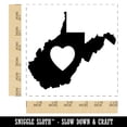 thumbnail image 2 of West Virginia State with Heart Self-Inking Rubber Stamp Ink Stamper - Black Ink - Large 1-1/2 Inch, 2 of 7