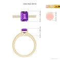 thumbnail image 4 of ANGARA Natural Octagonal 1.5 ct Amethyst Cocktail Ring with Diamonds in 14K Yellow Gold for Women (Size-8x6mm) | February Birthstone, Anniversary, Jewelry Gift for Women | Natural Amethyst Ring, 4 of 9