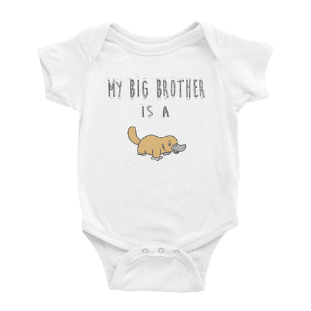 

My Big Brother Is A Platypus Funny Baby Clothing Boy Girl
