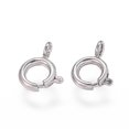 thumbnail image 1 of HLONK 50pc Tarnish Resistant 304 Stainless Steel Smooth Surface Spring Ring Clasps Stainless Steel Color 18.5x14x2.5mm Hole  3mm DIY, 1 of 2