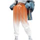 thumbnail image 2 of Puntoco Moda Casual Para Mujer Bolsillos Estampados A Rayas Cintura Elástica Con Cordón Leggings Pantalones Deportivos Pantalones Naranja L, 2 of 5