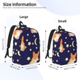 thumbnail image 4 of Daiia Corgi Lying With Moons And Stars Vintage Canvas Backpack for Men and Women ,Hiking Backpack,Travel Laptop Bag for School,Large Capacity Backpack, 4 of 8
