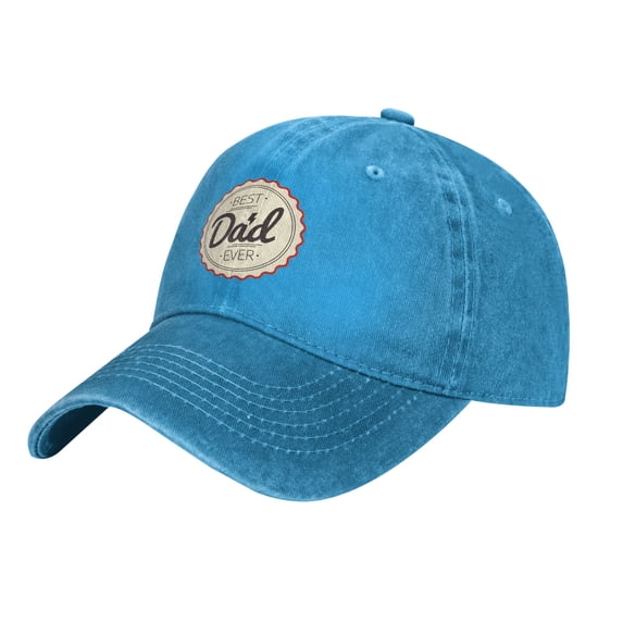 ZICANCN BEST DAD EVER Adjustable Baseball Cap Women , Hats for Men Adult Washed Cotton Denim Baseball Caps Fashion