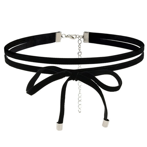 Gothic Bowknot Collar Necklace Vintage Temperament Clavicle Chain Jewelry Gift