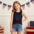 thumbnail image 5 of ZACPNCV Kids 4Th Of July Tank Top Patriotic Sleeveless Tees Stars Stripes Print Crewneck Summer Casual Shirt for Boys Girls 3-15Y B-Black, 5 of 8