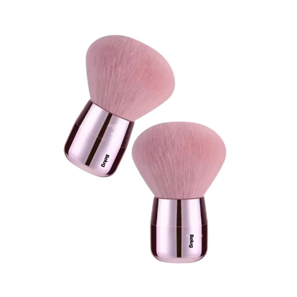 "2 Pzas Brochas Para Retiro De Polvo De Uñas O Rubor Belug, Rosa "