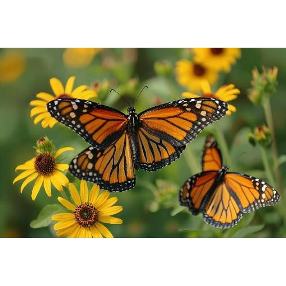 1000 Piece Jigsaw Puzzle for Adults Personalized Picture Puzzle Monarch Butterflies Customized Wooden Puzzle for Family, Birthday, Wedding, Game Nights Gifts