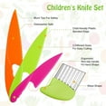 HEQUSIGNS 6 Pcs Kids Safe Knife Set, Wooden & Plastic Kitchen Tools