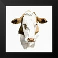 thumbnail image 2 of Caroline, Emma 12x12 Black Modern Framed Museum Art Print Titled - Watercolor Bovine I, 2 of 5